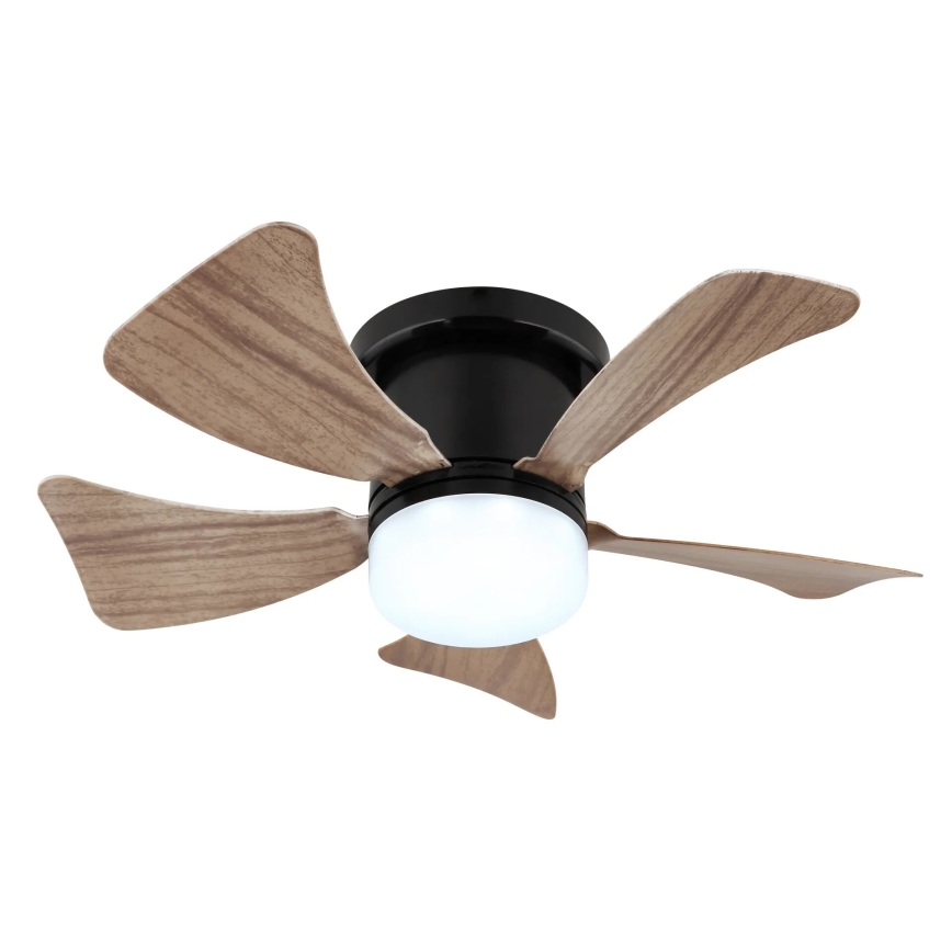 Globo - Ventilador de techo LED regulable 10W/230V 3000-6500K marrón + mando a distancia