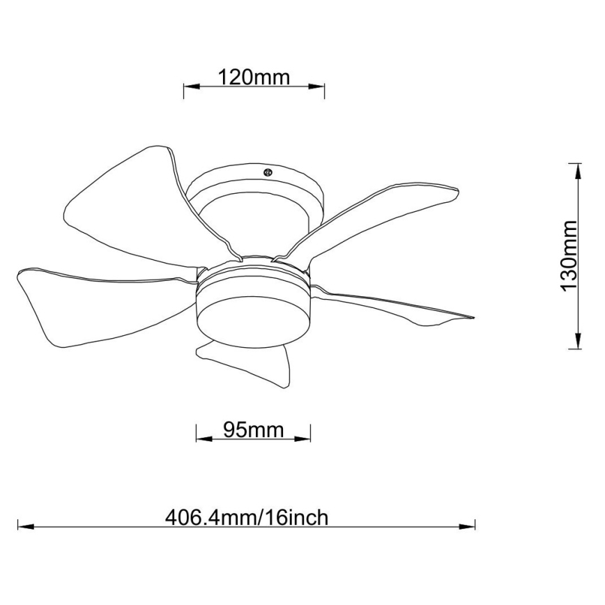 Globo - Ventilador de techo LED regulable LED/10W/230V 3000-6500K blanco + mando a distancia