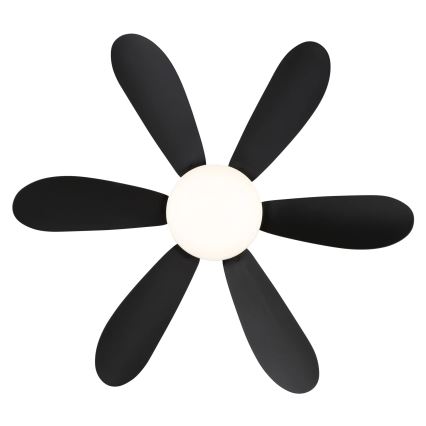 Globo - Ventilador de techo LED regulable 5W/230V 2700-6500K negro + mando a distancia