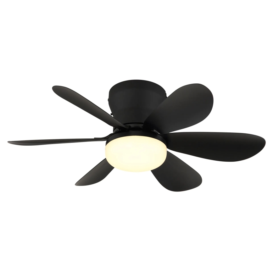 Globo - Ventilador de techo LED regulable 5W/230V 2700-6500K negro + mando a distancia