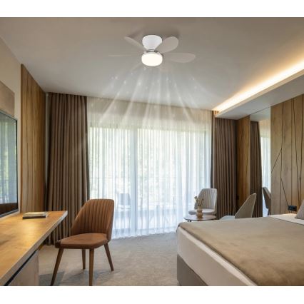 Globo - Ventilador de techo LED regulable LED/5W/230V 2700-6500K beige + mando a distancia