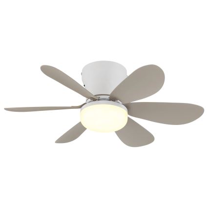 Globo - Ventilador de techo LED regulable LED/5W/230V 2700-6500K beige + mando a distancia