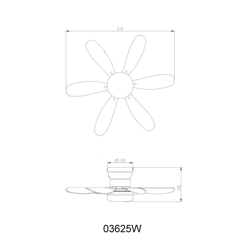 Globo - Ventilador de techo LED regulable LED/5W/230V 2700-6500K blanco + control remoto