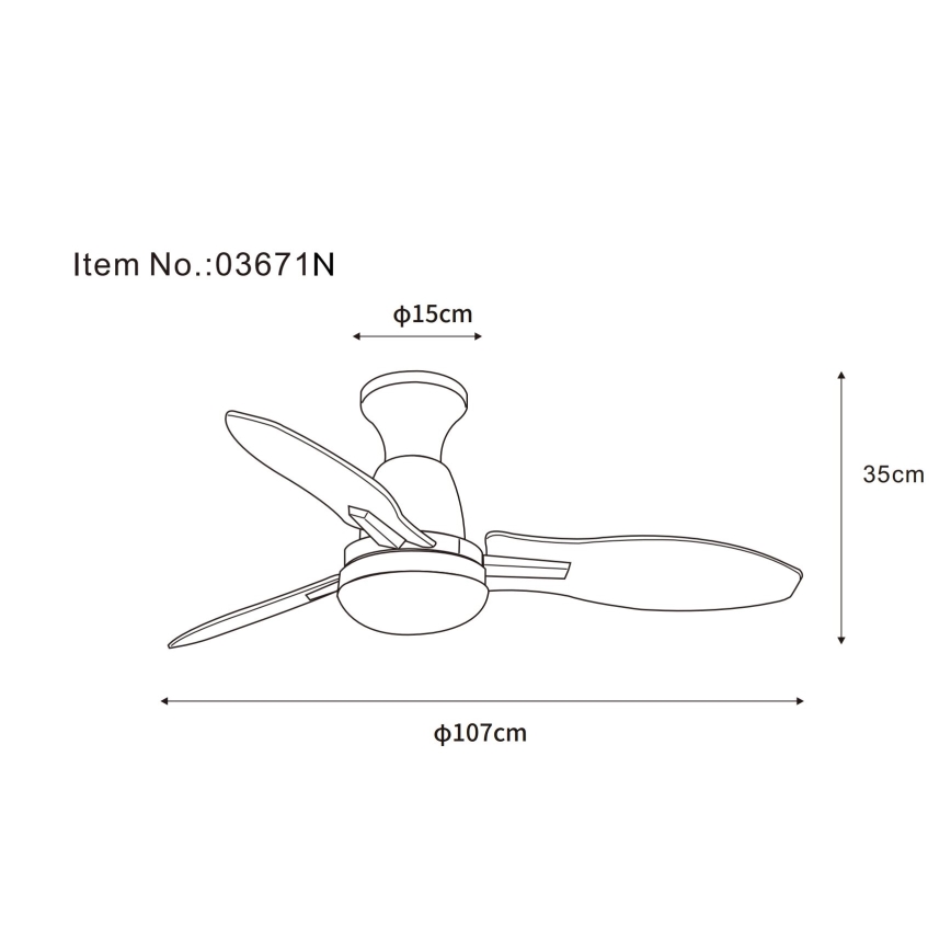 Globo - Ventilador de techo LED regulable LED/22W/230V 3000/4500/6000K + mando a distancia