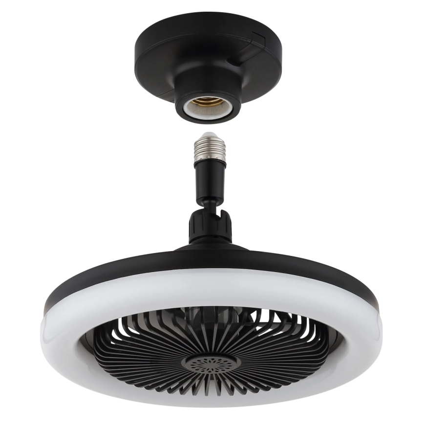 Globo - Ventilador de techo LED regulable LED/20W/230V 3000-6500K negro + mando a distancia