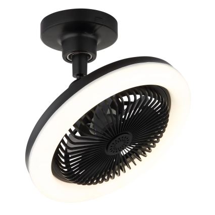 Globo - Ventilador de techo LED regulable LED/20W/230V 3000-6500K negro + mando a distancia