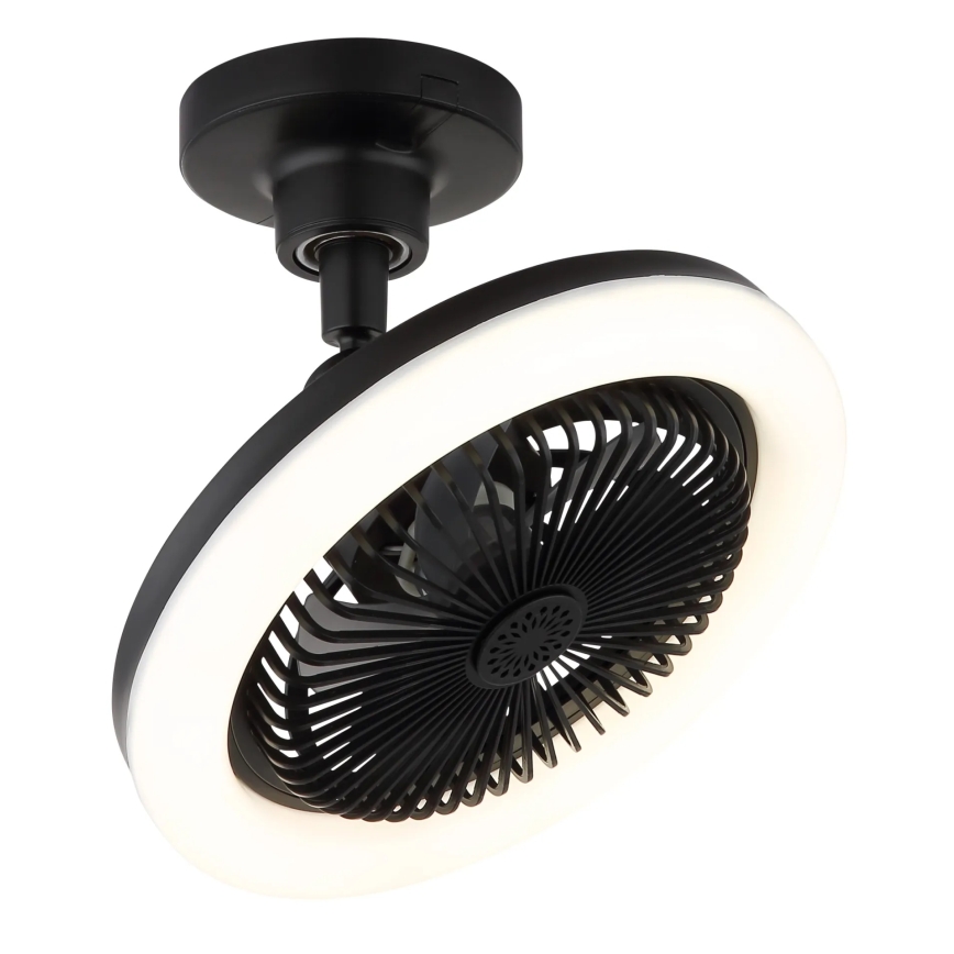 Globo - Ventilador de techo LED regulable LED/20W/230V 3000-6500K negro + mando a distancia