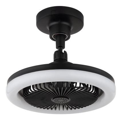 Globo - Ventilador de techo LED regulable LED/20W/230V 3000-6500K negro + mando a distancia