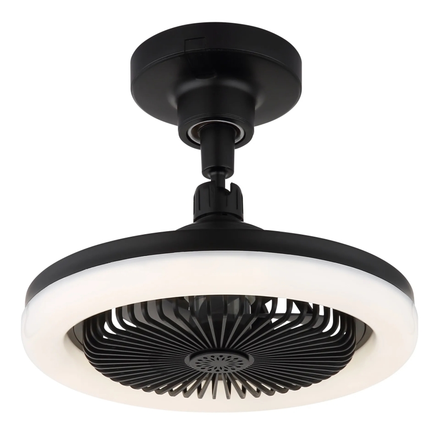 Globo - Ventilador de techo LED regulable LED/20W/230V 3000-6500K negro + mando a distancia