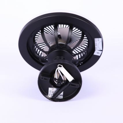 Globo - Ventilador de techo LED regulable LED/20W/230V 3000-6500K negro + mando a distancia