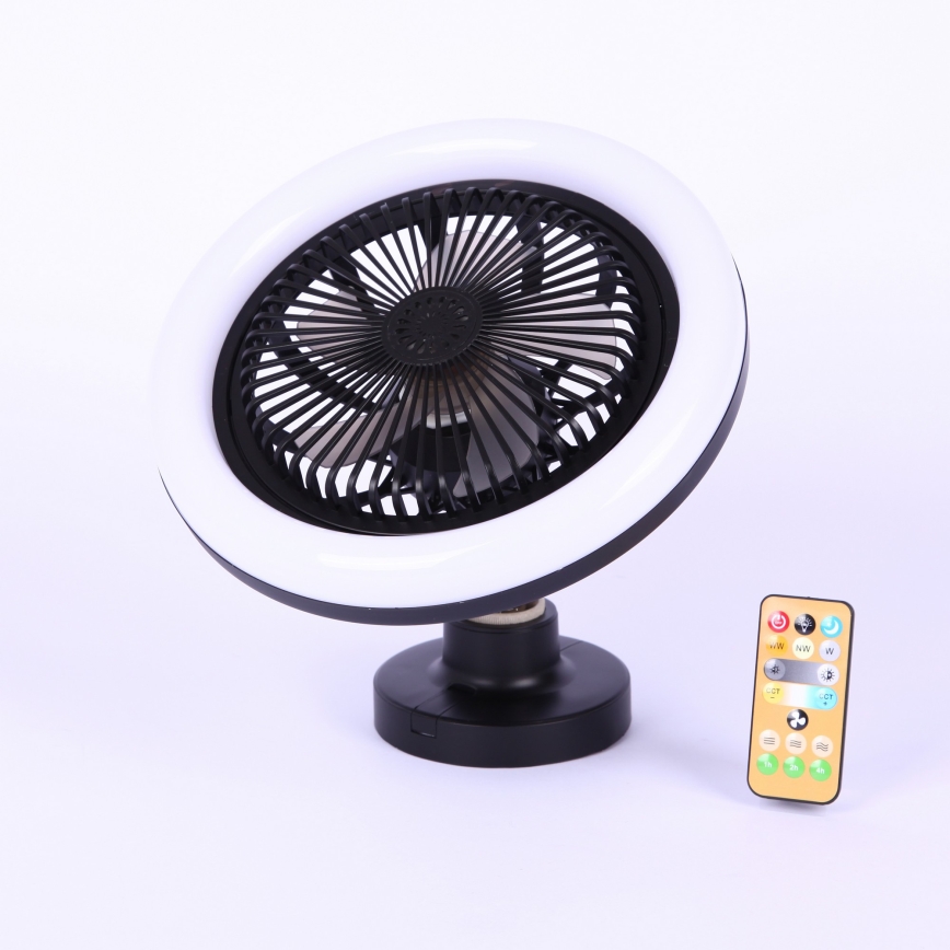 Globo - Ventilador de techo LED regulable LED/20W/230V 3000-6500K negro + mando a distancia