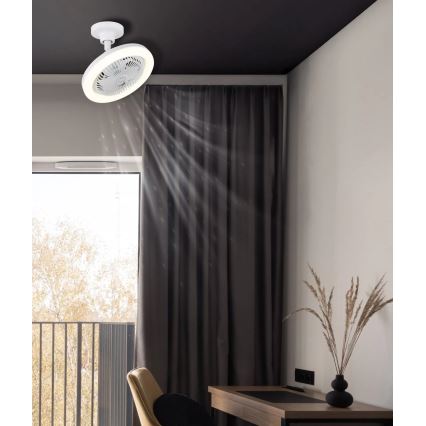 Globo - Ventilador de techo LED regulable LED/20W/230V 3000-6500K blanco + mando a distancia