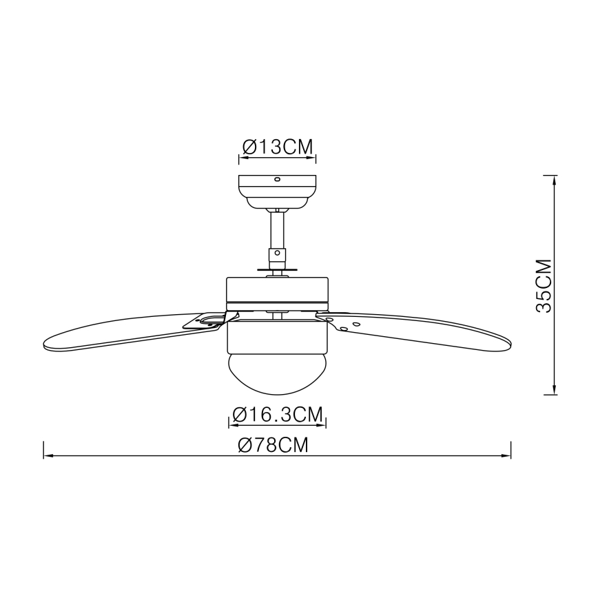 Globo - Ventilador de techo 1xE14/60W/230V