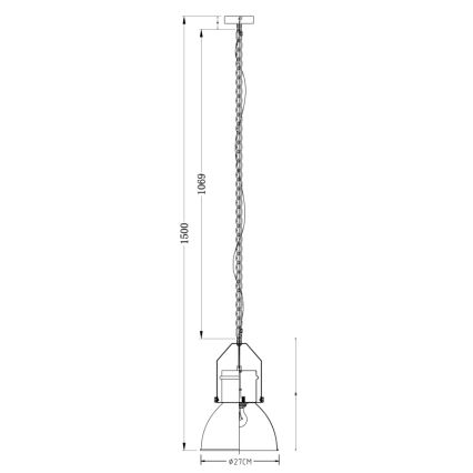 Globo - Lámpara de araña con cadena 1xE27/40W/230V