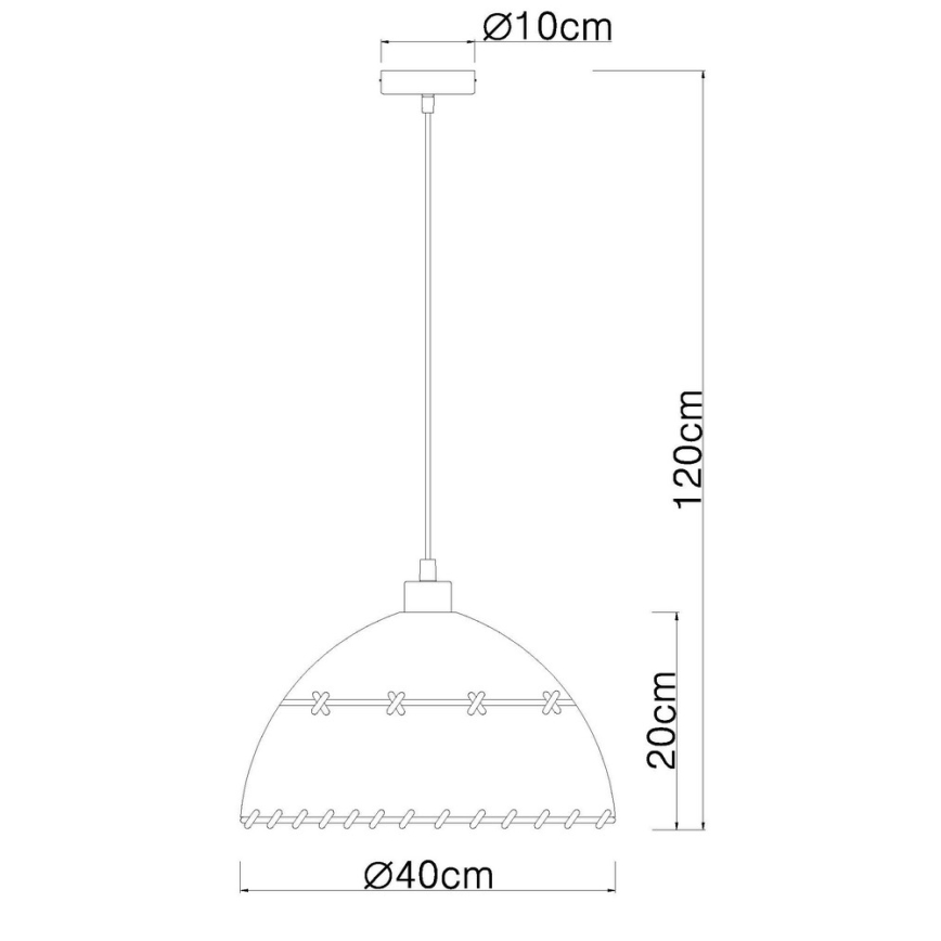 Globo - Lámpara de araña con cable 1xE27/60W/230V