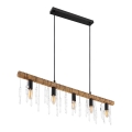 Globo 15532-5H - Lámpara colgante KIRA suspendida por cable, 5xE14/40W/230V, negro/marrón