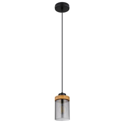 Globo - Lámpara colgante con cable 1xE27/40W/230V metal/madera