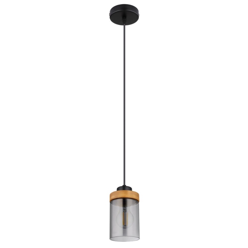 Globo - Lámpara colgante con cable 1xE27/40W/230V metal/madera
