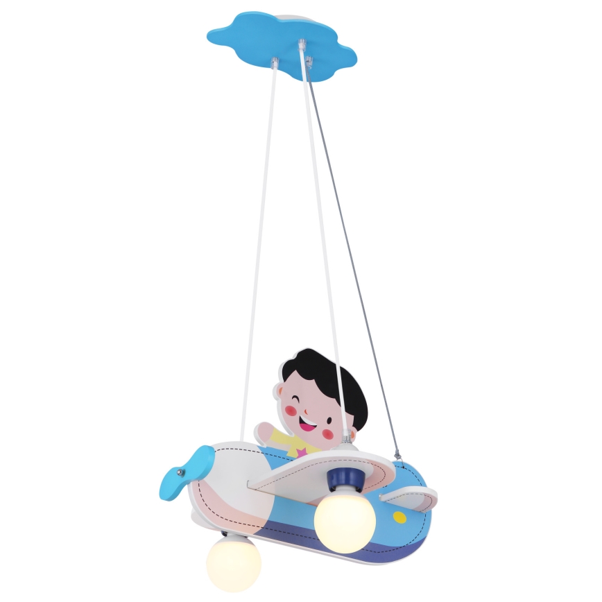 Globo - Lámpara colgante infantil 2xE27/40W/230V