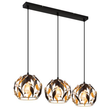 Globo - Lámpara colgante con cable 3xE27/40W/230V