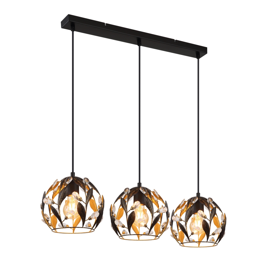 Globo - Lámpara colgante con cable 3xE27/40W/230V