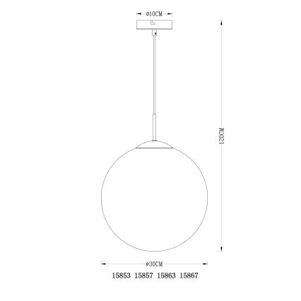 Globo - Lámpara colgante 1xE27/40W/230V diá. 30 cm