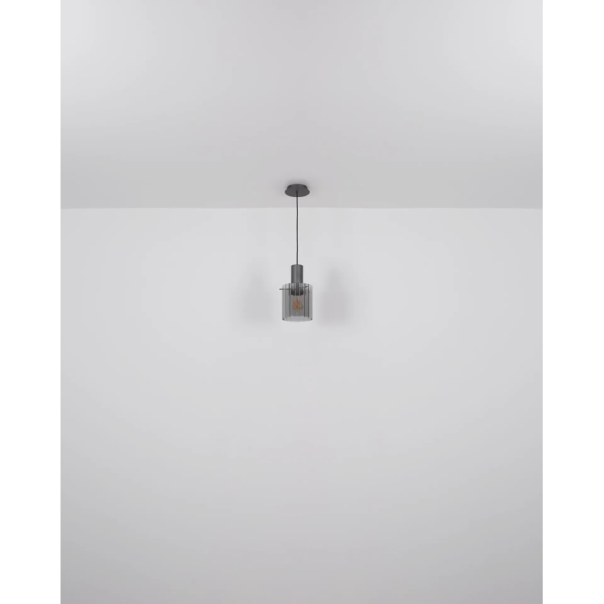 Globo - Lámpara colgante 1xE27/40W/230V diá. 18 cm marrón