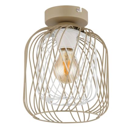 Globo - Lámpara de techo 1xE27/40W/230V Ø 18 cm beige/blanco