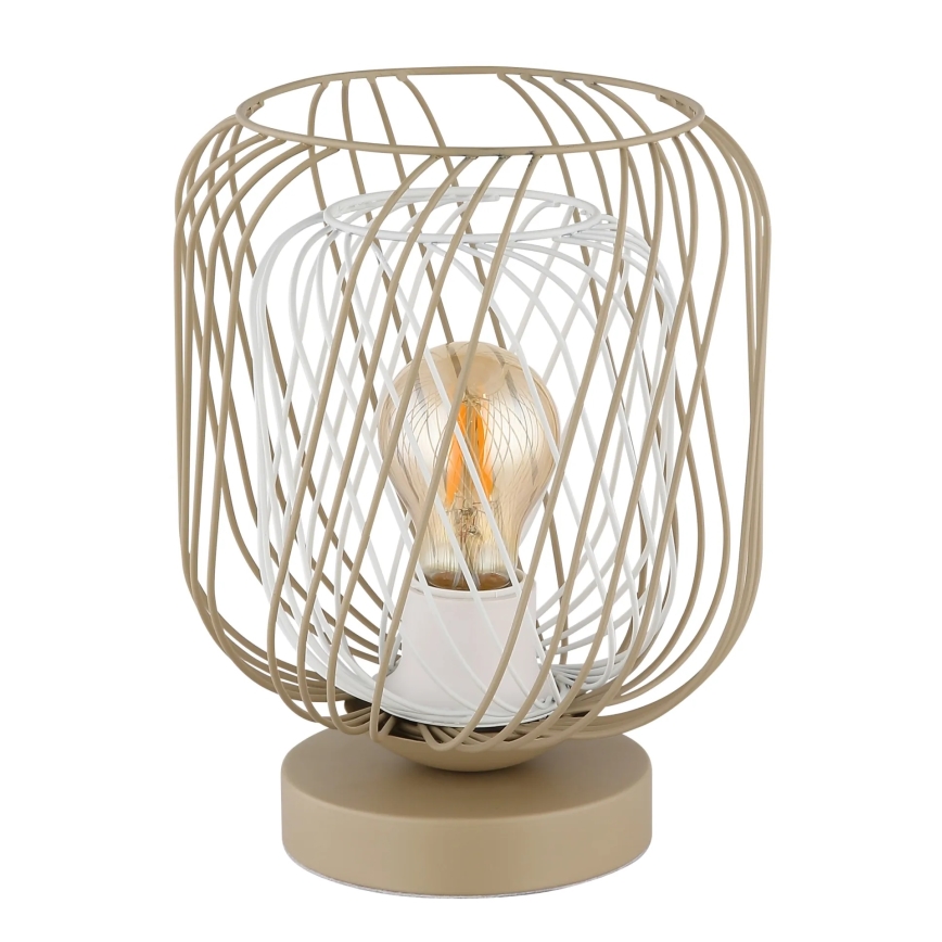 Globo - Lámpara de mesa 1xE27/40W/230V beige/blanca
