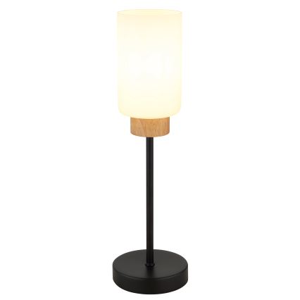 Globo - Lámpara de mesa 1xE27/60W/230V negra/blanca