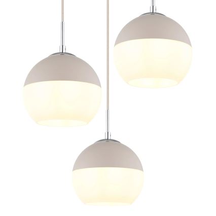 Globo - Lámpara colgante con cable 3xE27/60W/230V
