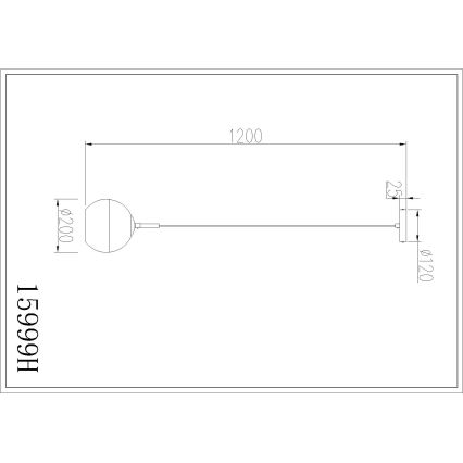 Globo - Lámpara colgante con cable 1xE27/60W/230V Ø 20 cm