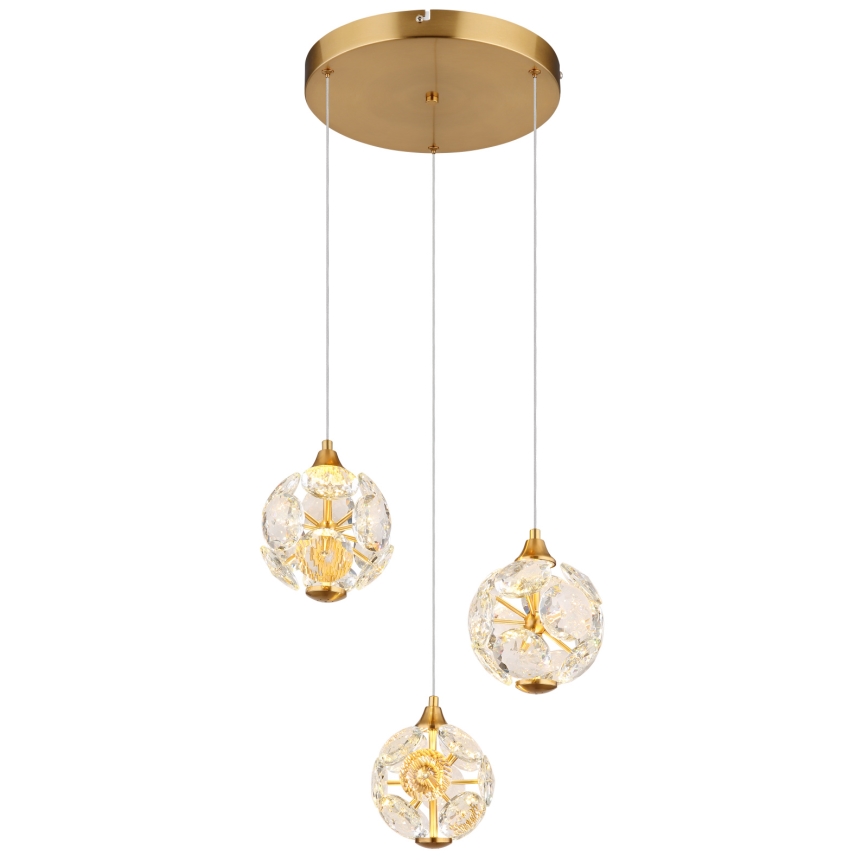 Globo - Lámpara colgante LED suspendida por cable LED/24W/230V 3000K color oro