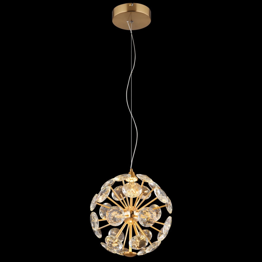 Globo - Lámpara colgante LED con cable LED/12W/230V 3000K dorada