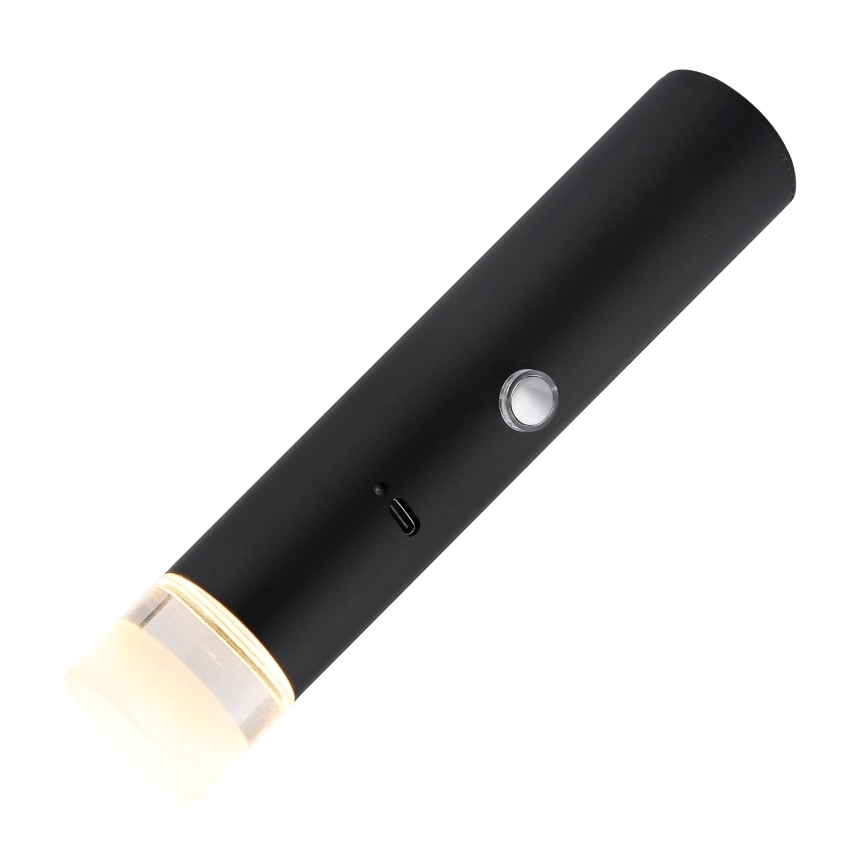 Globo - Lámpara recargable táctil regulable 2 en 1 LED/2W/230/5V, negra