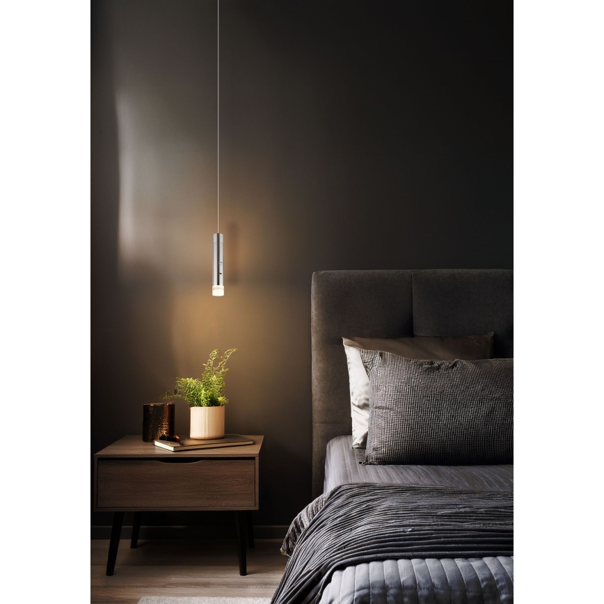 Globo - Lámpara recargable LED táctil regulable 2 en 1 LED/2W/230/5V cromo mate