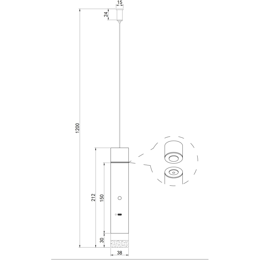 Globo - Lámpara LED recargable táctil regulable 2 en 1 LED/2W/230/5V blanca
