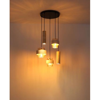 Globo - Lámpara suspendida por cable 3xE27/40W/230V + 2xGU10/10W