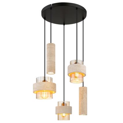 Globo - Lámpara suspendida por cable 3xE27/40W/230V + 2xGU10/10W