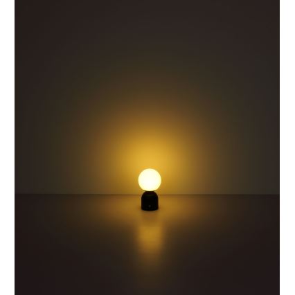 Globo - Lámpara de mesa táctil LED regulable LED/2,5W/3,7V 2700/4000/6500K 1800 mAh USB negra