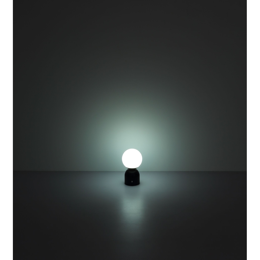 Globo - Lámpara de mesa táctil LED regulable LED/2,5W/3,7V 2700/4000/6500K 1800 mAh USB negra