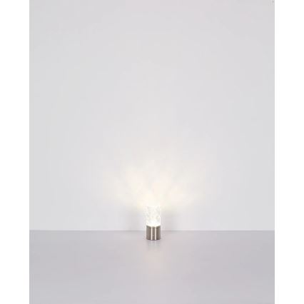 Globo - Lámpara de mesa táctil LED regulable LED/2,5W/3,7V 2700K/4000K/6500K 1800 mAh USB cromo mate