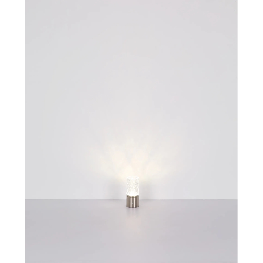 Globo - Lámpara de mesa táctil LED regulable LED/2,5W/3,7V 2700K/4000K/6500K 1800 mAh USB cromo mate