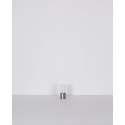 Globo - Lámpara de mesa táctil LED regulable LED/2,5W/3,7V 2700K/4000K/6500K 1800 mAh USB cromo mate