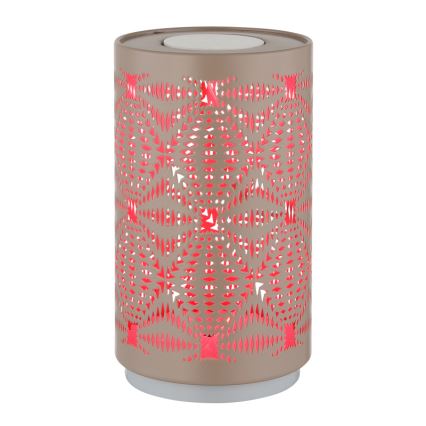 Globo - Lámpara de mesa recargable LED RGB táctil LED/1W/5V 500 mAh marrón