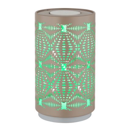 Globo - Lámpara de mesa recargable LED RGB táctil LED/1W/5V 500 mAh marrón