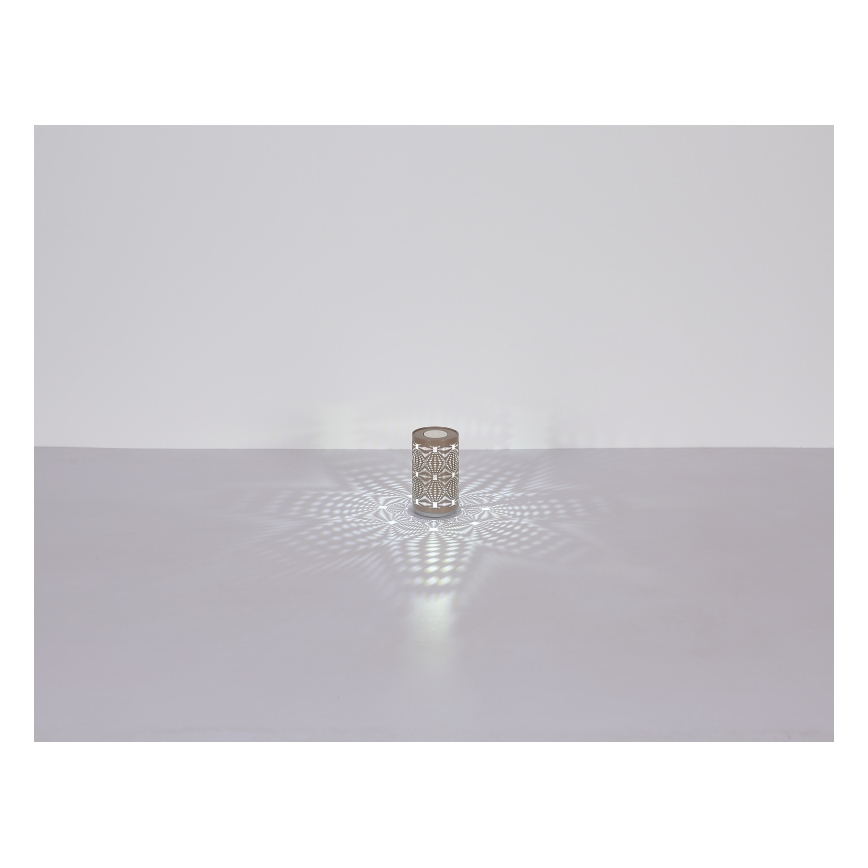Globo - Lámpara de mesa recargable LED RGB táctil LED/1W/5V 500 mAh marrón