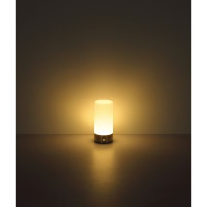 Globo - Lámpara de mesa exterior táctil regulable LED RGBW LED/1,8W/5V 1500 mAh IP44 cromo mate