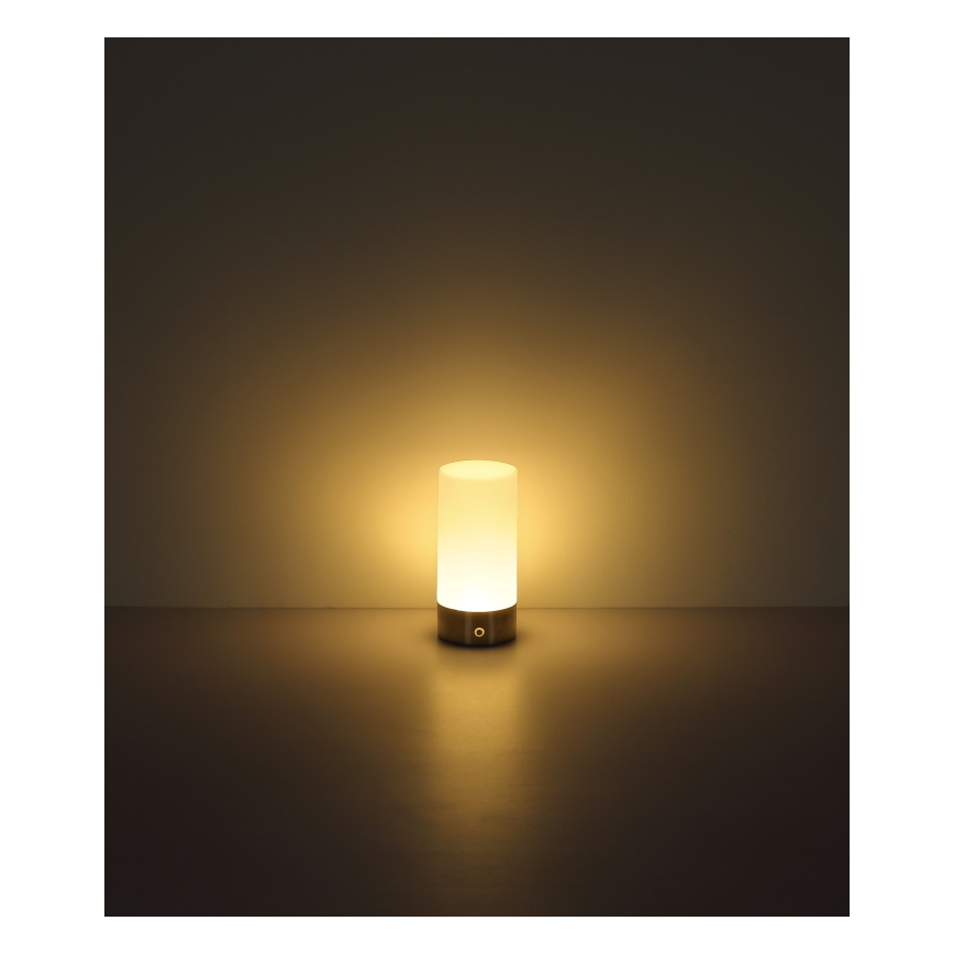 Globo - Lámpara de mesa exterior táctil regulable LED RGBW LED/1,8W/5V 1500 mAh IP44 cromo mate