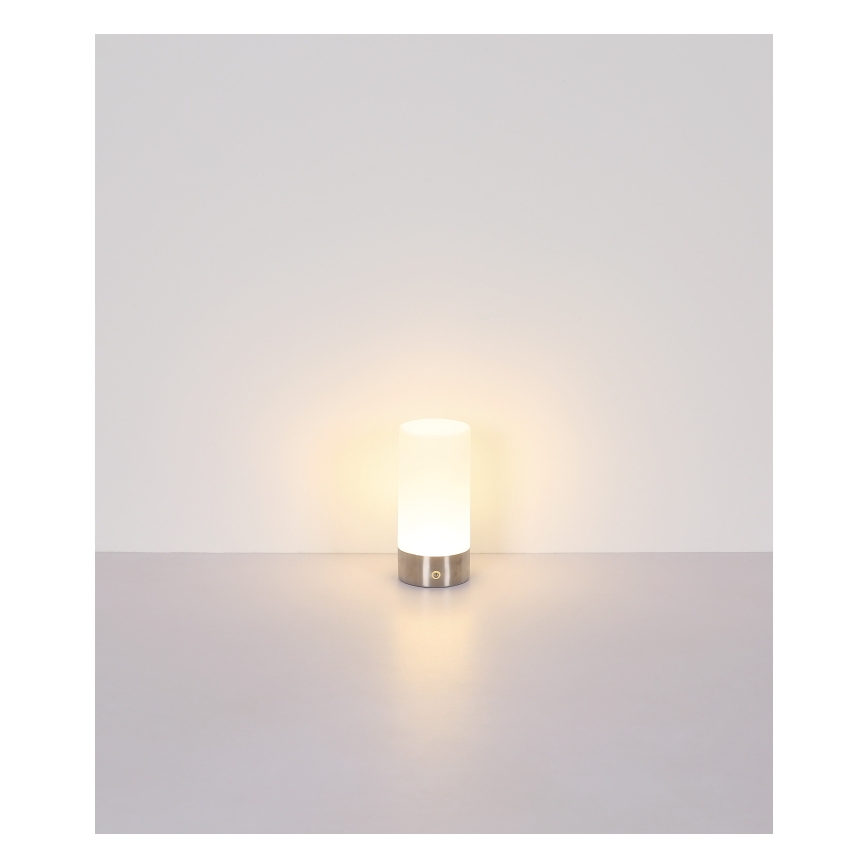 Globo - Lámpara de mesa exterior táctil regulable LED RGBW LED/1,8W/5V 1500 mAh IP44 cromo mate